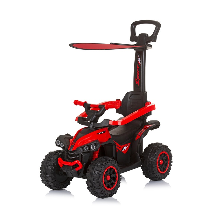 Количка за яздене с дръжка Chipolino ATV, Червена