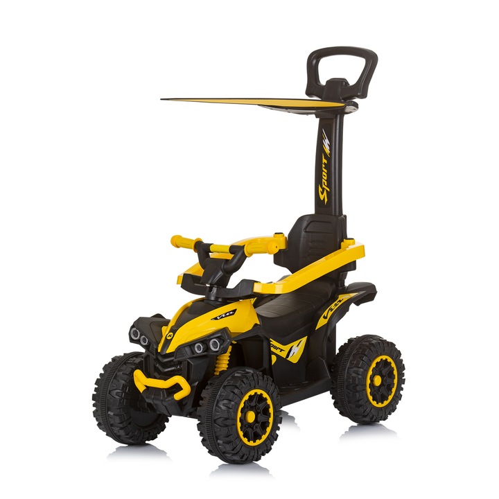 Количка за яздене с дръжка Chipolino ATV, Жълта