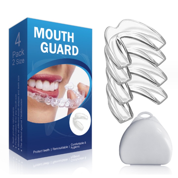 4 db bruxizmus elleni védelem készlet, BOMSTOM, Szilikon, Átlátszó