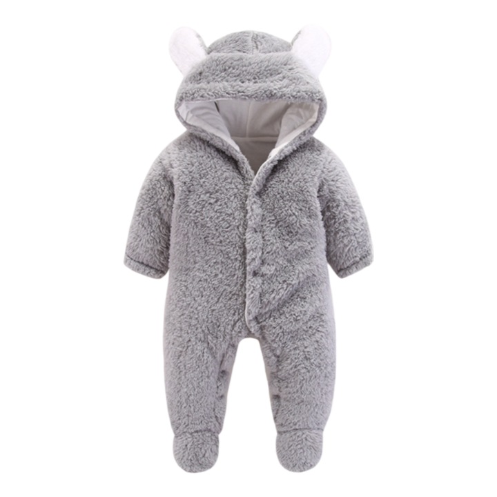 ALC™ bolyhos pelenkázószőnyeg csecsemőknek, 0-6 hónapos korig, meleg, nyúl alakú, szürke