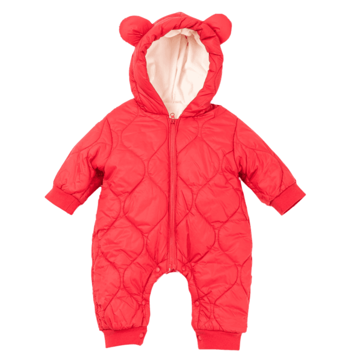 Fas vízálló pelenkázószőnyeg ALC™ Bebe 0-6 hónap, kültérre, meleg, medvefülbe, kültéri modell, piros