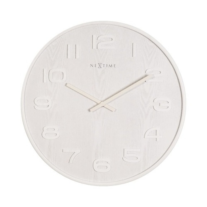 Falióra Nextime Wood Big White Ø 53 cm
