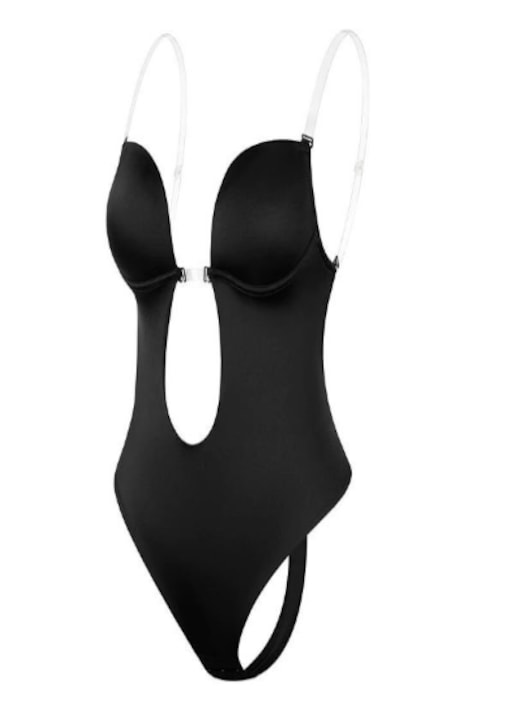 Silkline női nyitott hátú bodysuit - Fehér L