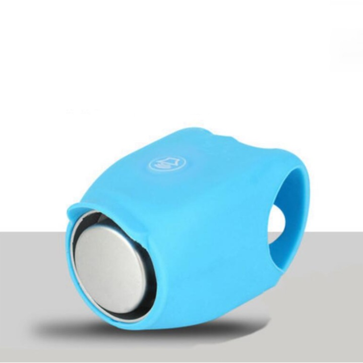 Електронен клаксон за велосипед, BOMSTOM, Силикон, 11x3.5cm, Син