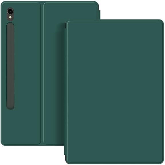 Husa Premium Magnetica Slim pentru Samsung Galaxy Tab S9 (FE) 11.0", Smart Cover, Verde Marin