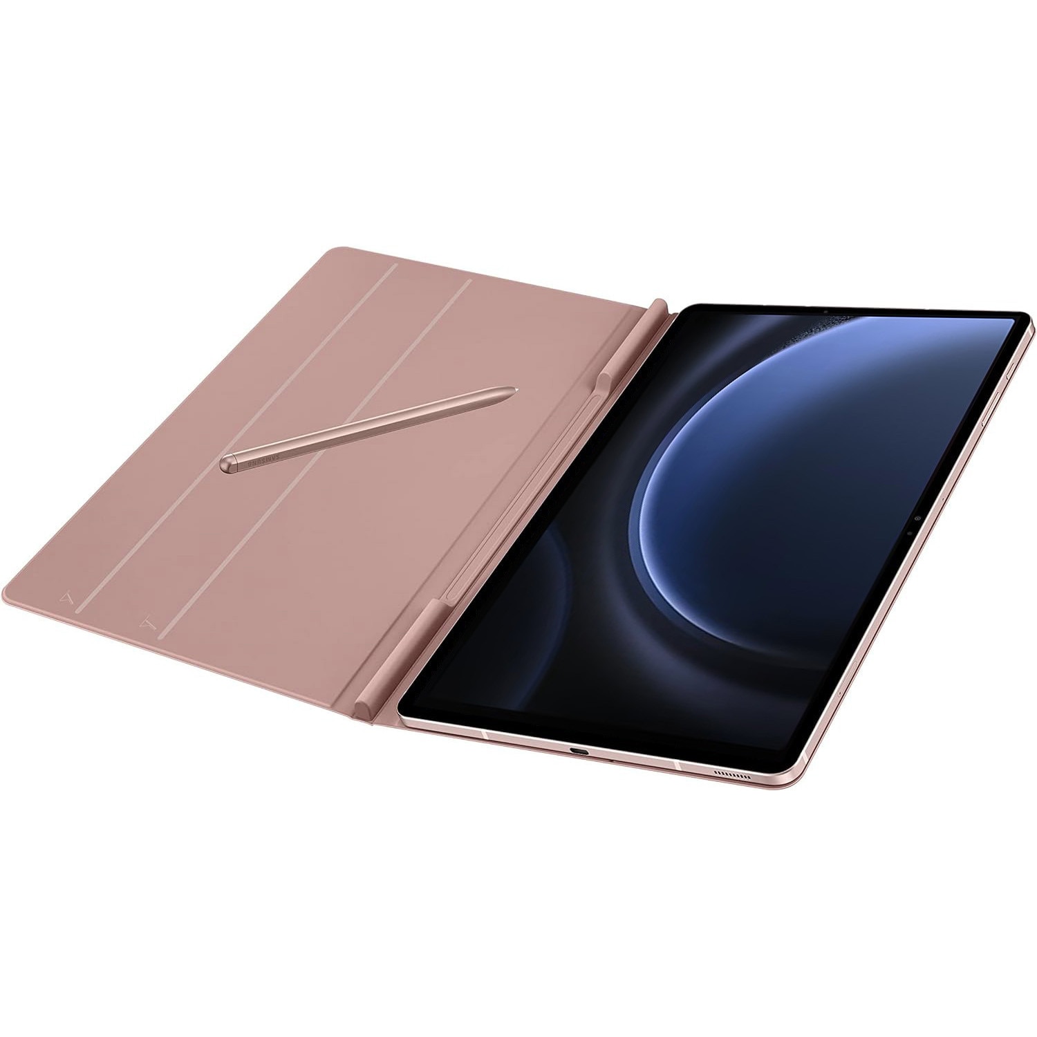 Husa Premium Magnetica Slim pentru Samsung Galaxy Tab S9 (FE) Plus 12.4", Smart Cover, Rose Gold