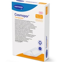 Pansament rezistent la apa, cu corp absorbant Cosmopor Transparent, potrivit si pentru protectia senzorului de masurare a glicemiei, HARTMANN 9 x 15 cm, 25 buc