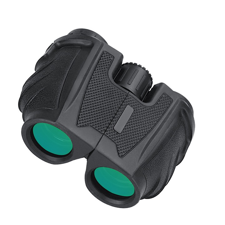 Бинокъл 12x25 Qeno®️ Premium Prism BAK4 лещи, нощно виждане, водоустойчив, за възрастни и деца, висока мощност на фокусиране за наблюдение на птици, лов, пътуване, туризъм, черен