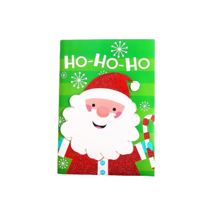 Felicitare muzicala cu Mos Craciun, 20 x 15 cm