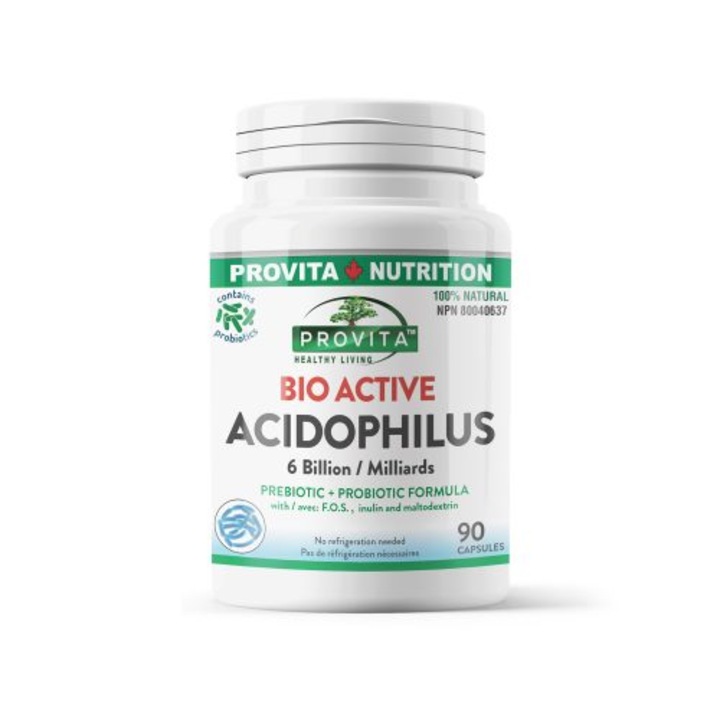 Probiotice Bio-Active Acidophilus (Acidophilus bioactiv), 90 caps, PROVITA NUTRITION
