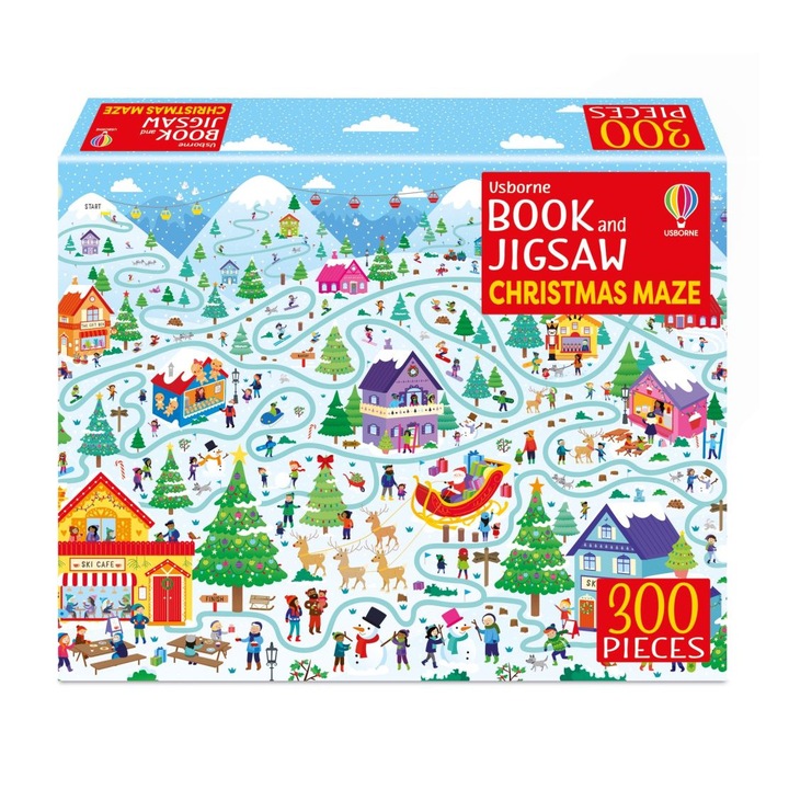 Carte pentru copii cu puzzle Christmas Maze