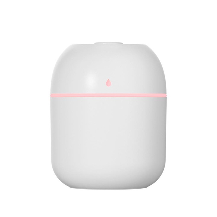Mini modern légpárásító porlasztóval, otthonra, fehér, USB, 200ml