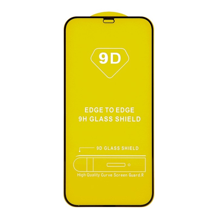 Képernyőfólia Biztonságos üveg Samsung Galaxy A55 5G-hez, fekete szélek