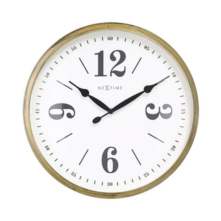 Falióra Nextime Classic Fehér/Arany Ø 39 cm