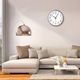 Ceas de perete, Zggzerg, Cu baterie si carlig, Miscare ultra-usoara Quartz, Ceas modern decorativ, Pentru birou Clasa de clasa Scoala Acasa Camera de zi Dormitor Bucatarie, Diametru 30 cm, Negru