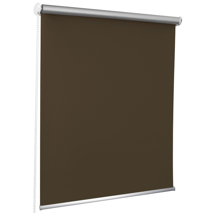 Roleta textila, opaca, izolatie termica, rulou maxi TERMO, P+R, 60 cm x 190 cm, maro