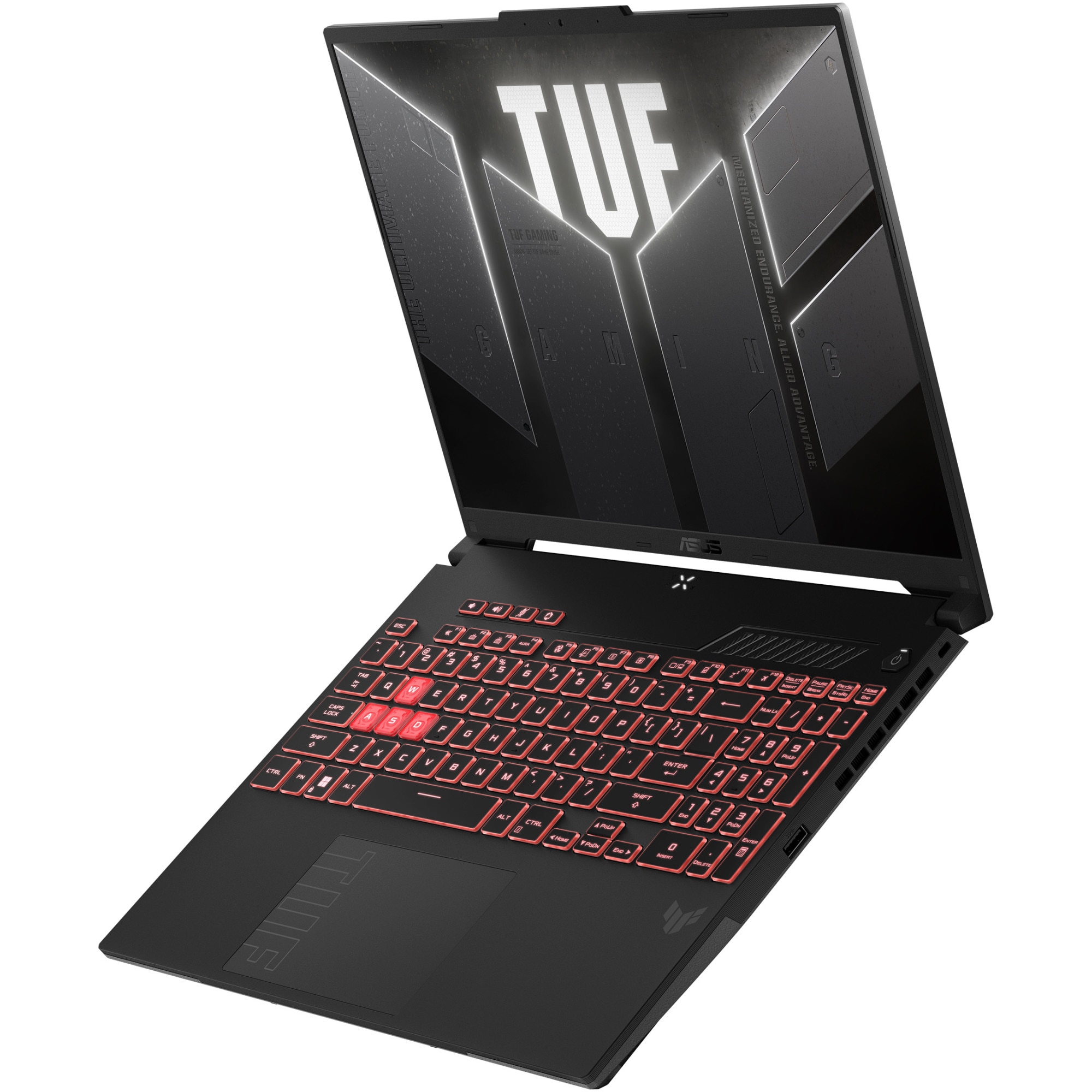 Laptop Gaming ASUS TUF A16 FA607NUG cu procesor AMD Ryzen™ 7 7445HS pana la 4.70 GHz, 16'', FHD+ 144Hz, 16GB DDR5, 512GB SSD, NVIDIA® GeForce RTX™ 4050 6GB, No OS, Mecha Gray