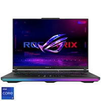 Laptop Gaming ASUS ROG Strix SCAR 16 G634JZR cu procesor Intel Core i9 14900HX pana la 5.8 GHz, 16", QHD+, IPS, 240Hz, 64GB DDR5, 1TB SSD, NVIDIA GeForce RTX 4080 12GB GDDR6 TGP 175W, No OS, Off Black