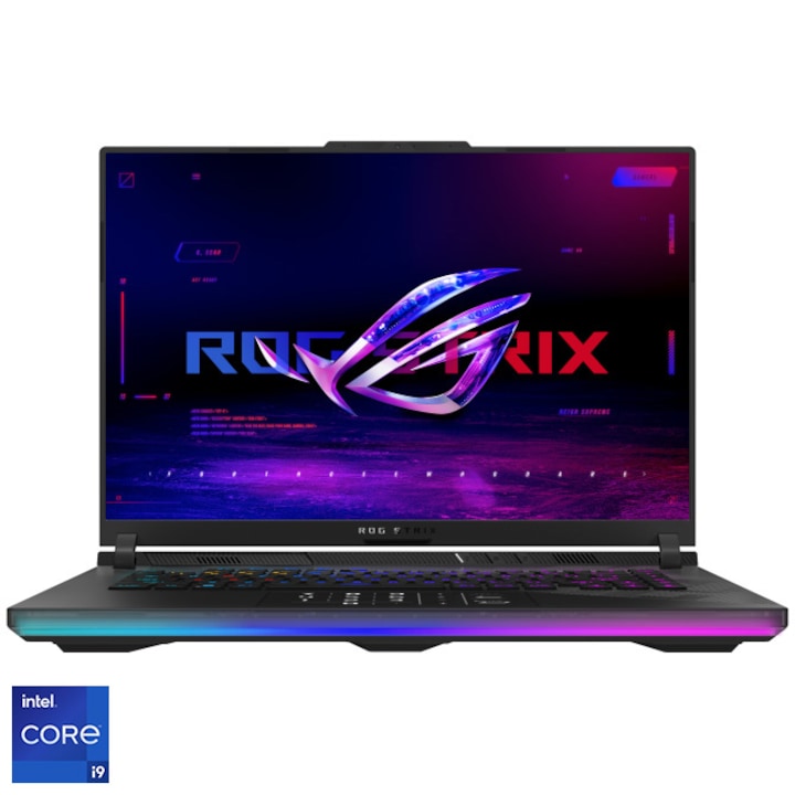 Asus ROG Strix SCAR G634JZR-NM013W 16" WQXGA Gamer laptop, Intel Core I9-14900HX, 16GB, 1TB SSD, Nvidia RTX4080 12GB, Windows 11, Magyar billentyűzet, Fekete