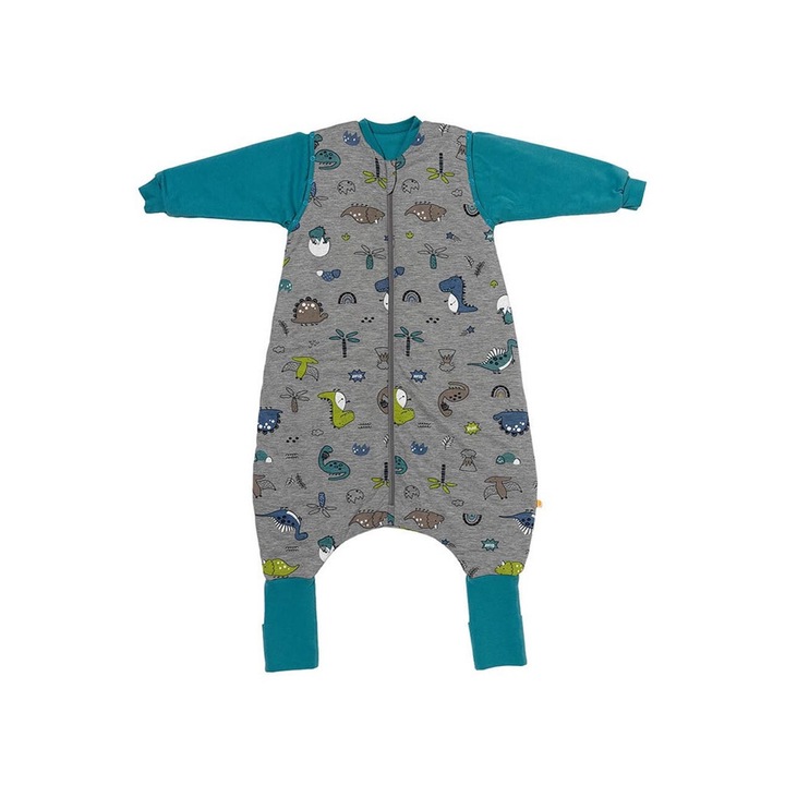 Sac de dormit cu picioruse si maneca lunga detasabila Dinosaur 120 cm + manseta 2.5 Tog