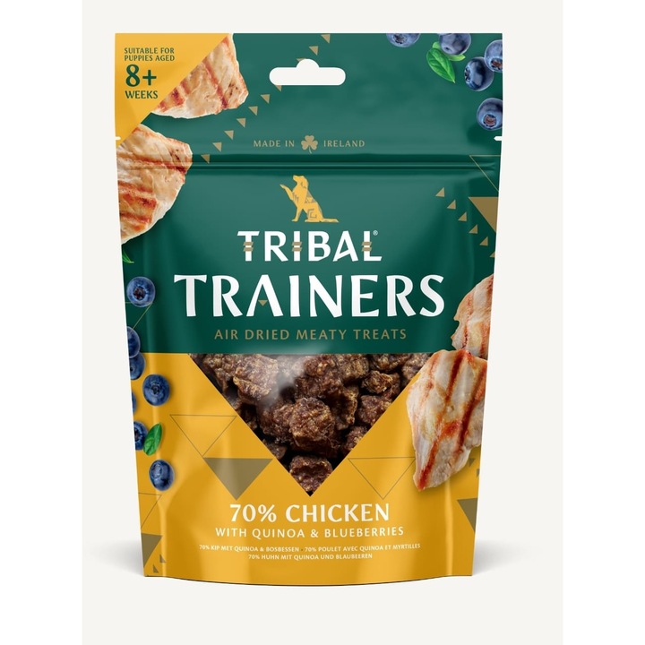 Recempense pentru caini, Tribal Trainers Pui si Afine, 80g
