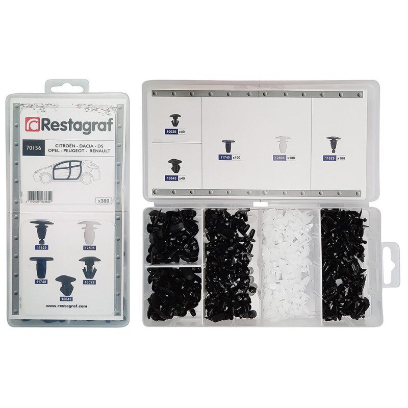 KIT DE FIXATIONS POUR BOUCLIER AR CLIO III Tous modèles 09.2005 → 12.2014 KIT DE FIXATIONS POUR BOUCLIER AR CLIO III Tous modèles 09.2005 → 12.2014