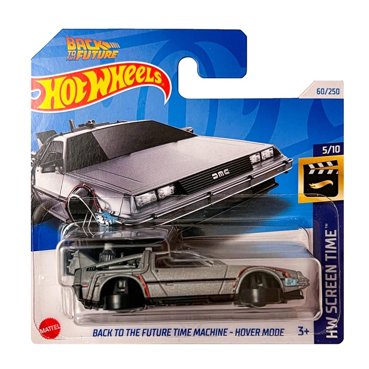 Hot Wheels 2024 Back to the Future Time Machine, Lebegő mód, 1:64, szürke