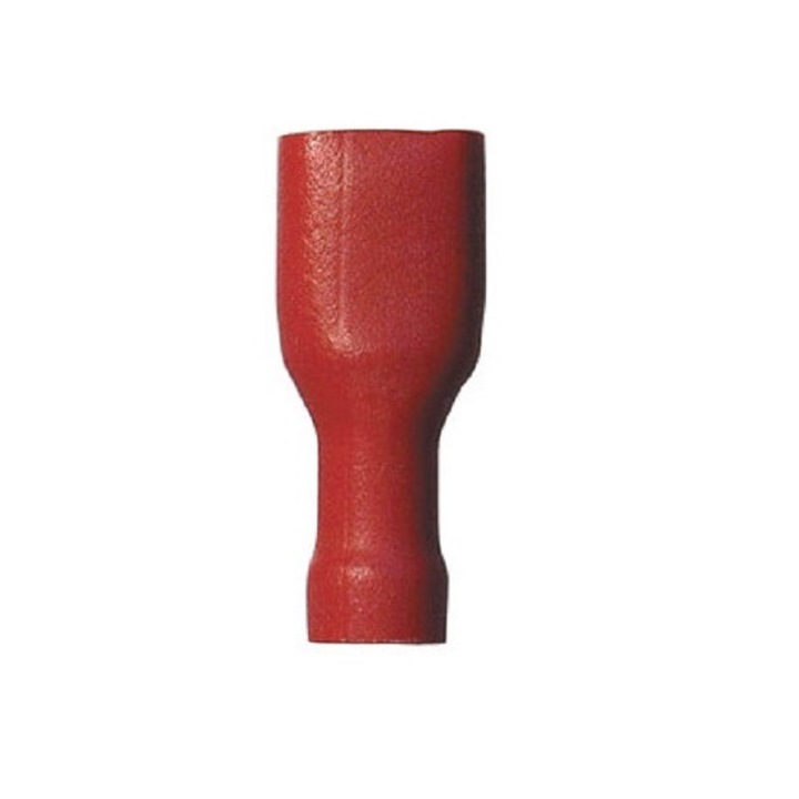 Set 15 papuci electrici ranforsati Restagraf, 6.35 x 0.8 mm, alama, rosu