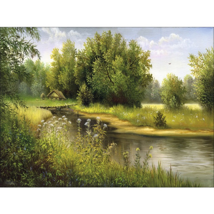 Tablou Canvas At The River 84x116 Cm