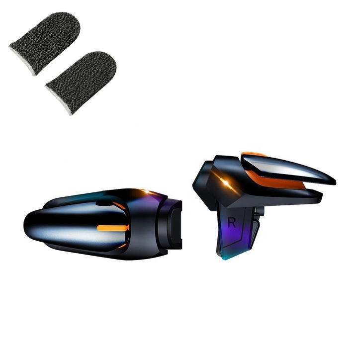 Butoane metalice speciale de gaming, cu comanda dubla DY 01, 2 bucati, actionare tip click, pentru telefoane mobile, compatibile shootere, Optimus AT