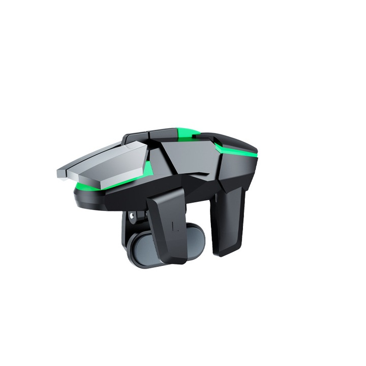 Butoane metalice speciale de gaming DY 02, cu comanda dubla, 2 bucati, actionare tip click, pentru telefoane mobile, compatibile shootere, Optimus AT