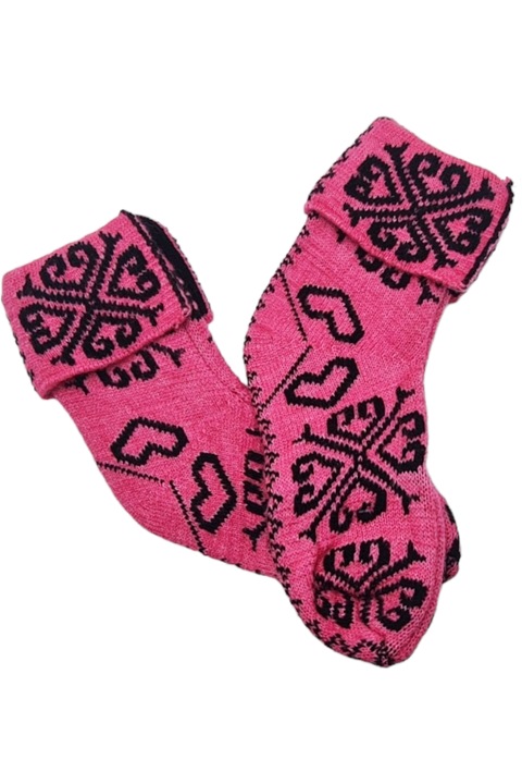 Вълнени чорапи StarFshion, Традиционен модел, Фуксия, OneSize