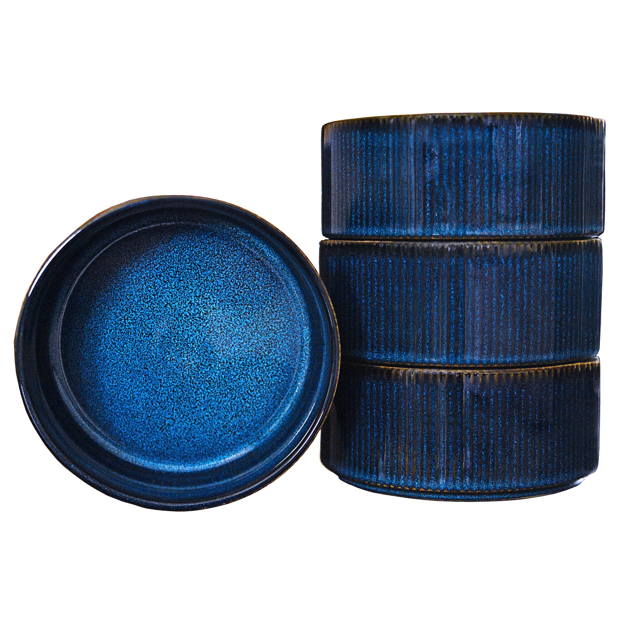 Callena Set de 4 boluri de ceramică x6cm albastra 14x6cm, 580 ml