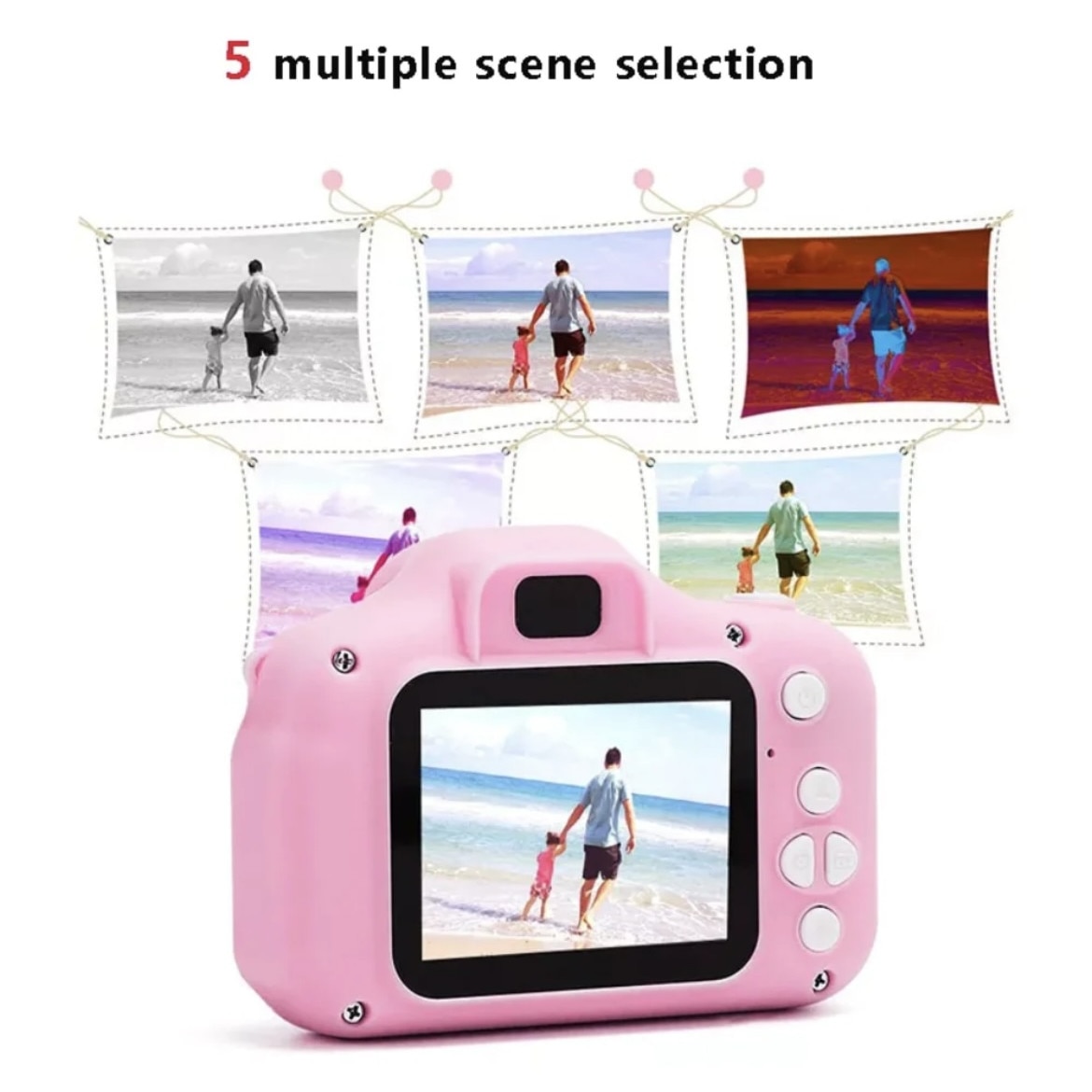 Camera foto digitala pentru copii, cu 3 jocuri si 5 filtre, 1920 x ...
