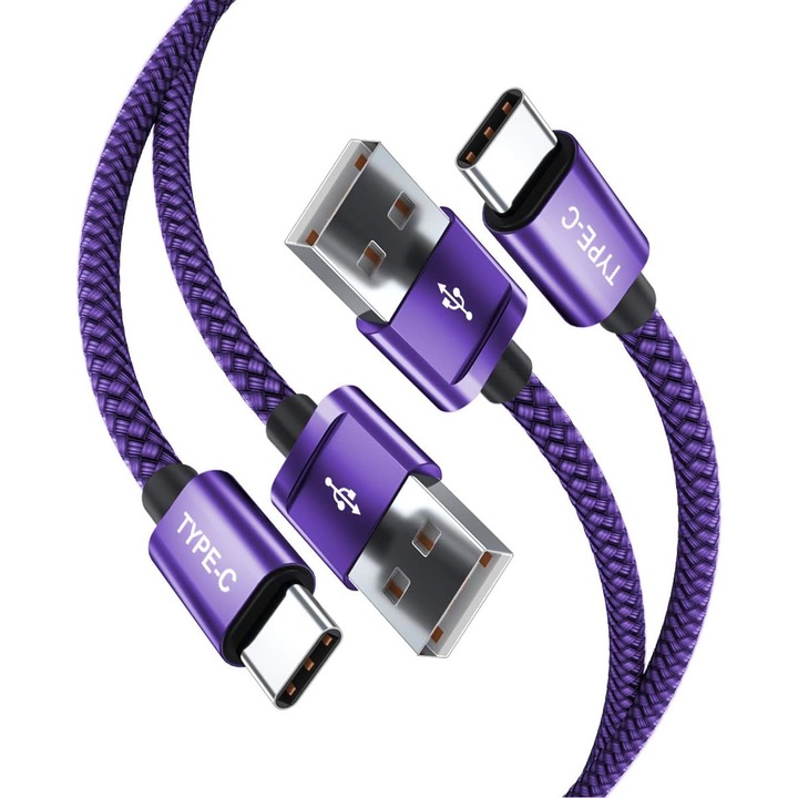 USB / USB-C kábel 2 m hosszú, 2 db a csomagban, kábel kompatibilis az iPhone 15-tel, Kindle Fire HD 10 2019. 9., 8. 10., 2020. 7. 12., 2022 Paperwhite 2021 11. generáció, iPad Air 4. 5. Mini 5. 2022