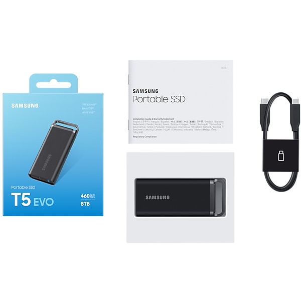 SSD extern Samsung T5 EVO Black, 8TB, USB 3.2 - eMAG.ro