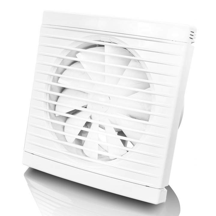 Ventilator baie, Dospel, 125mm, alb, 150m3/h, rulmenti cu bile, silentios, elice hibrida, montaj Tavan sau perete, eficient, circulatie optima aer