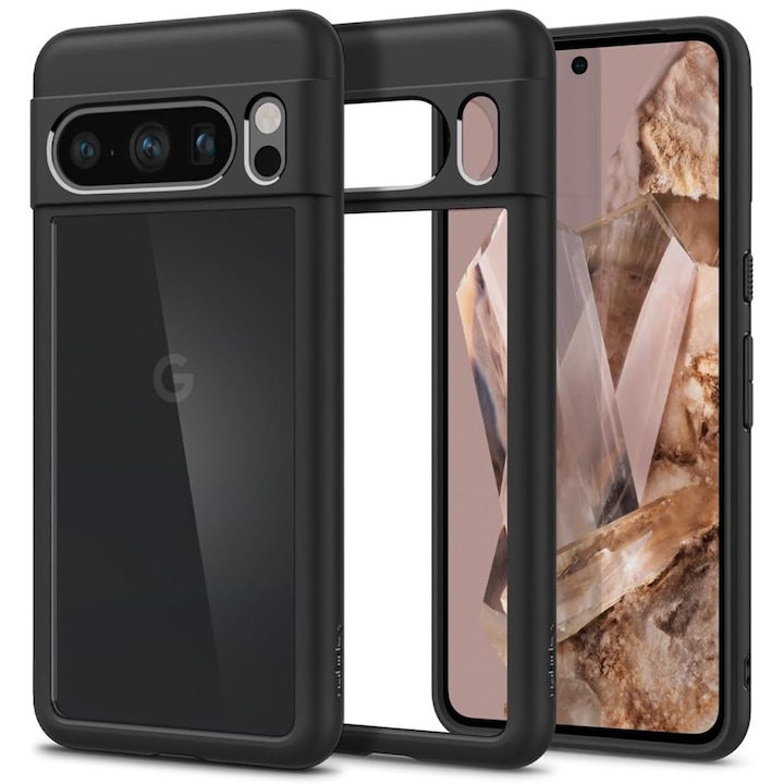 Google Pixel 8 Pro tok – Spigen Ultra Hybrid – matt fekete