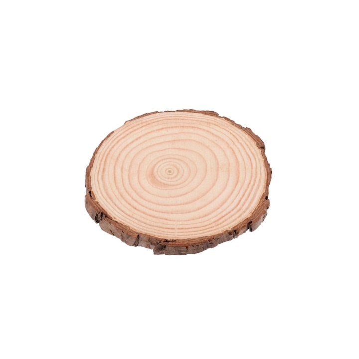 Дървена шайба, Естествена декорация, 6 см
