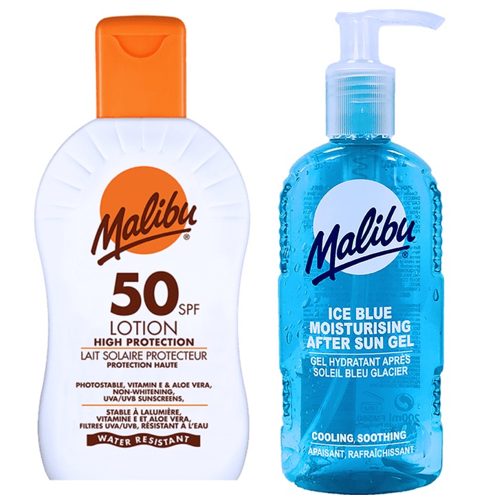 Balsam Malibu SPF50 200ml + Gel dupa soare 200ml
