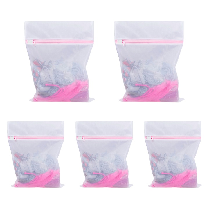 Комплект от 5 х големи торби за деликатно пране и бельо, със защитна роля за чувствителни дрехи в пералня и сушилня