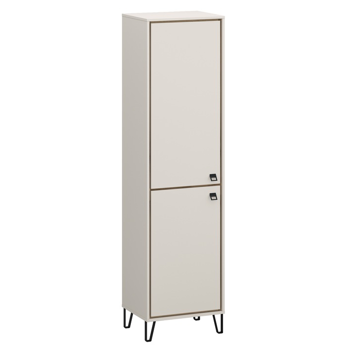 Dulap 1 usa Tirion V, uloare alb crem, dimensiuni 1915 x 508 x 401 mm