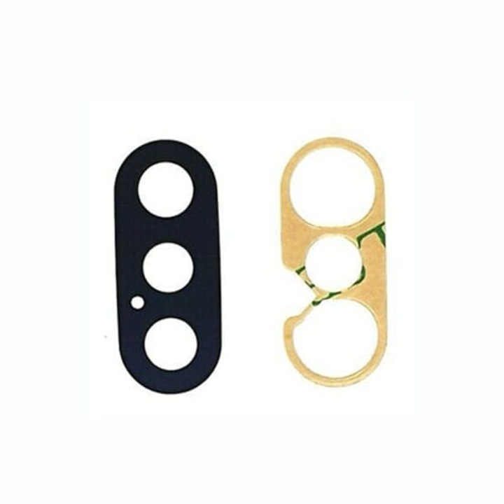 Geam Camera Spate compatibil iPhone XS Max, Negru, doar sticla cu adeziv