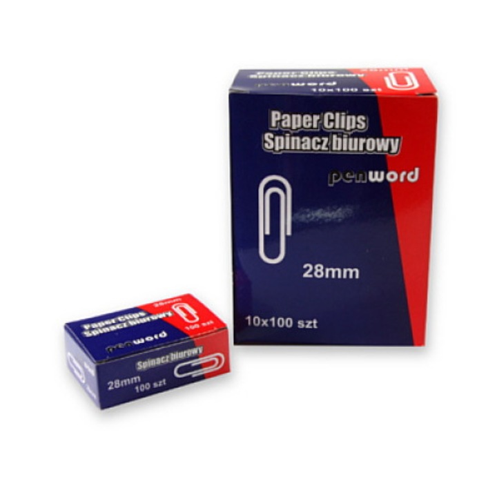 Комплект 100 щипки, алуминий, 28 мм, сребро