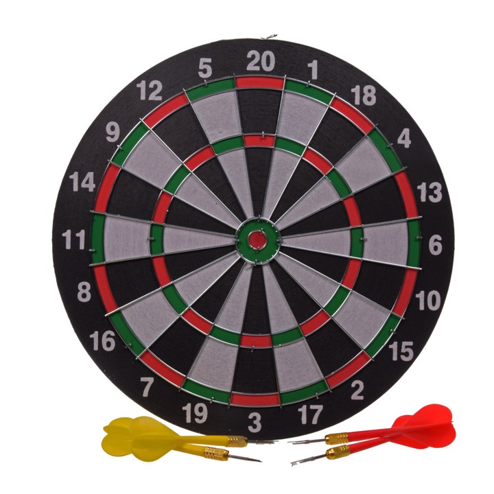 Darts tábla, rekreációs készlet, beltéri, többszínű