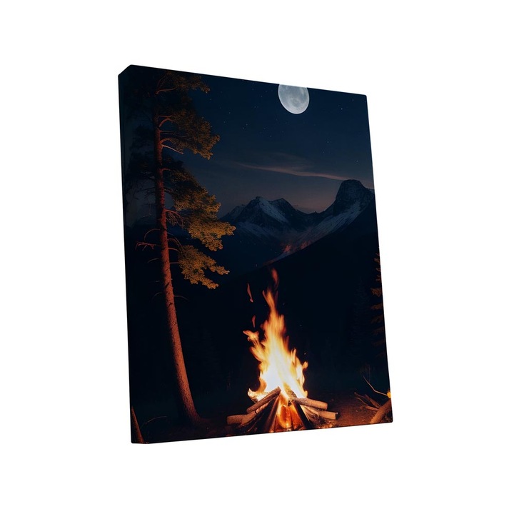Tablou canvas Intelli®, Decoratiuni moderne pentru Living, Dormitor, Camp Fire, A1219, 60x40 cm