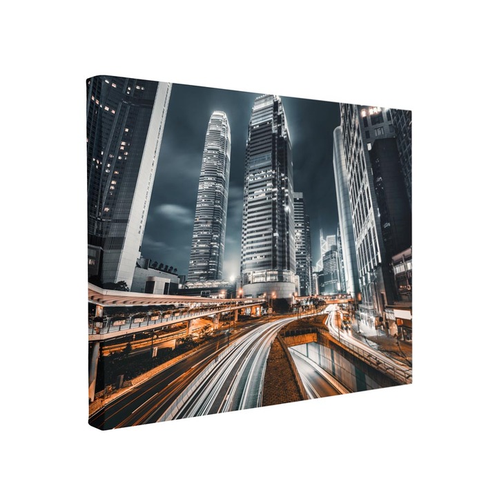 Tablou canvas Intelli®, Decoratiuni moderne pentru Living, Dormitor, Big City, F1540, 110x170 cm