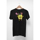 Tricou personalizat pentru barbati cu imprimeu, Diverse personaje desena animate model 65, Bumbac, Negru, S