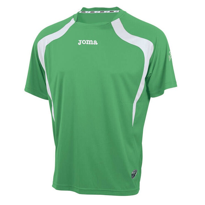 Férfi sportpóló, Joma, poliészter, zöld/fehér, XL