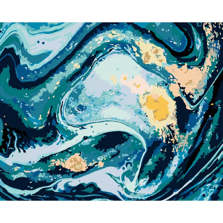 Pictura pe numere - Abstractie albastra 40x50 cm / fara rama - ZUTY